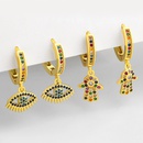 fashion microinlaid zircon simple devils eye copper earrings for women jewelry accessoriespicture11