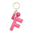 hot sale PU leather English alphabet keychain pendant alloy color small bells flannel tassel accessoriespicture13