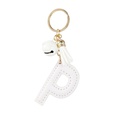 hot sale PU leather English alphabet keychain pendant alloy color small bells flannel tassel accessoriespicture23