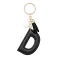 hot sale PU leather English alphabet keychain pendant alloy color small bells flannel tassel accessoriespicture25