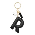 hot sale PU leather English alphabet keychain pendant alloy color small bells flannel tassel accessoriespicture31