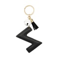 hot sale PU leather English alphabet keychain pendant alloy color small bells flannel tassel accessoriespicture34