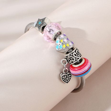Korean retro fashion ethnic style painting oil careful heart starfish bracelet wholesale nihaojewelry NHPS253020's discount tags