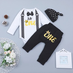 hot-selling children's clothing isn't two-piece baby British hat romper long-sleeved trousers suit