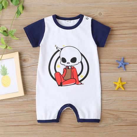 Summer baby short-sleeved onesies new cartoon letters short romper's discount tags
