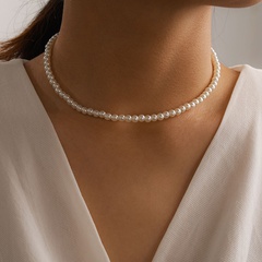 neue einfache Mode Perlenkette