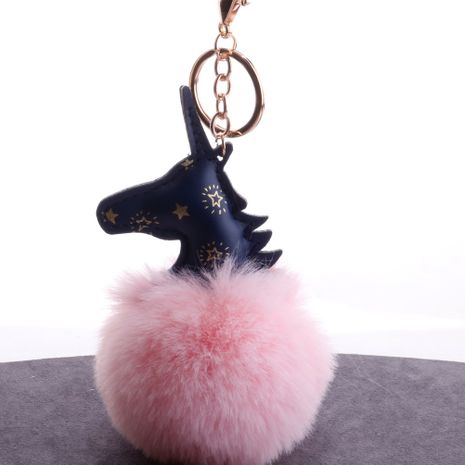Star Unicorn Hair Ball Keychain Bag Pendant  NHDI264665's discount tags