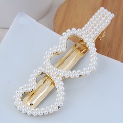 Korean fashion pearl side clip all-match simple simple pearl fashion word clip hairpin