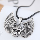 New fashion retro simple skull wings exaggerated alloy necklace wholesalepicture3