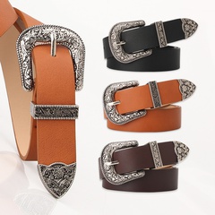 fashion carved buckle  elegant retro pin buckle belt jeans belt wholesale