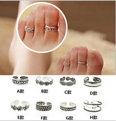 Fashion alloy foot ornaments toe ring for women wholesale