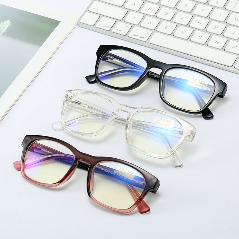New Fashion Twocolor Splicing Frame Glasses Acid Unisex AntiBluray Glasses wholesale
