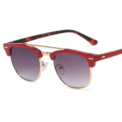 Fashion ladies new sunglasses  rice nail round frame sunglasses retro metal rim  glasses