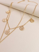 new  double gold coin cross alloy pendant necklacepicture9