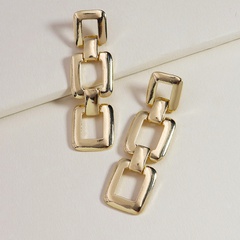 Fashion  new metal geometric chain buckle earrings for women