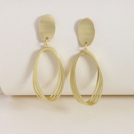 Summer Fashion   Metal Texture Matte Gold Earrings's discount tags