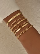 Personalisierte Mode Schwermetall Textur Frauen Armband Kombinationpicture6