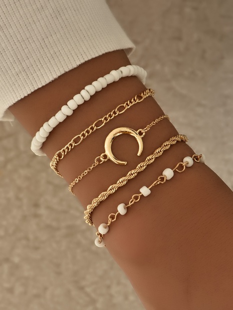 Ensemble de cinq pièces de bracelet de lune de grand nom de style de rue de mode's discount tags