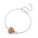 hotsaling peach heart simple natural stone  cluster Christmas crystal alloy braceletpicture17
