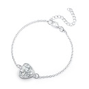 hotsaling peach heart simple natural stone  cluster Christmas crystal alloy braceletpicture15