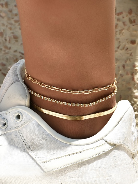Popular personality fashion chain diamond bracelet set's discount tags