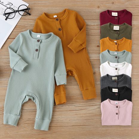 Newborn one-piece clothes autumn outing clothes pure cotton long-sleeved baby clothes NHLF254098's discount tags