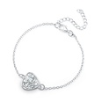 hotsaling peach heart simple natural stone  cluster Christmas crystal alloy braceletpicture19