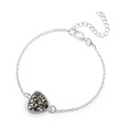 hotsaling peach heart simple natural stone  cluster Christmas crystal alloy braceletpicture20