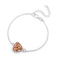 hotsaling peach heart simple natural stone  cluster Christmas crystal alloy braceletpicture21