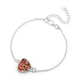 hotsaling peach heart simple natural stone  cluster Christmas crystal alloy braceletpicture22