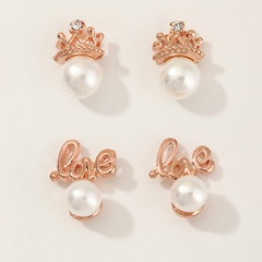 Korean fashion children exquisite simple pearl inlaid zircon earrings wholesale