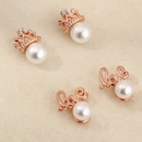 Los nios de la moda coreana exquisitos pendientes de circonita con incrustaciones de perlas simples al por mayorpicture8