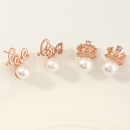 Los nios de la moda coreana exquisitos pendientes de circonita con incrustaciones de perlas simples al por mayorpicture9