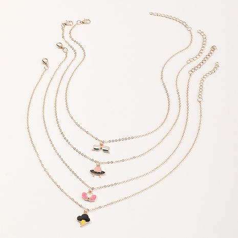new fashion sweet  planet geometric pendant simple necklace set wholesale NHNU254211's discount tags