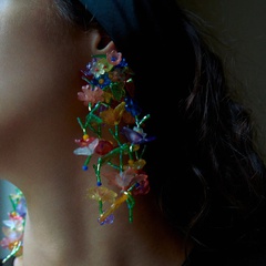 exaggerated long hand-woven tassel flower Bohemian beaded earrings wholesale