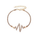 new flash diamond heartbeat simple lightning frequency alloy bracelet for womenpicture7
