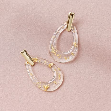 fashion acrylic gold foil geometric earrings hot-selling  wholesale's discount tags