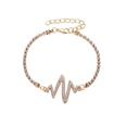 new flash diamond heartbeat simple lightning frequency alloy bracelet for womenpicture12