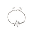 new flash diamond heartbeat simple lightning frequency alloy bracelet for womenpicture13
