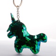 Fish scale sequin keychain doublesided reflective shiny unicorn keychain ladies coin purse pony pendantpicture24