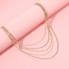 Fashion ethnic  simple multi-layer necklace short clavicle chain