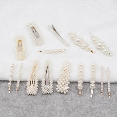 Korean pearl hairpin bangs headdress pearl side clip wholesale