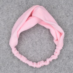 new fabric pure color wash headband hairband Korean ladies knotted cross hair band