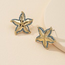 moda 1 par de pendientes de estrellas de mar de diamantes venta al por mayor de venta calientepicture12