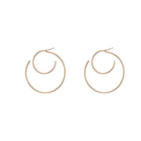 new simple metal geometric circle spiral big earrings wholesale's discount tags
