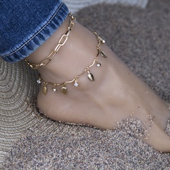 Ethnic style rice bead flower anklet beach style simple bow leg chain wholesale