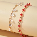 Mode einfache rote Perle Kristall Damen Fukettchen Setpicture9