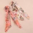 Fashion new satin floral knotted streamer long scarf hair scrunchies setpicture12