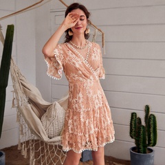 Fashion simple comfortable casual short-sleeved women's dress hot sale wholesale