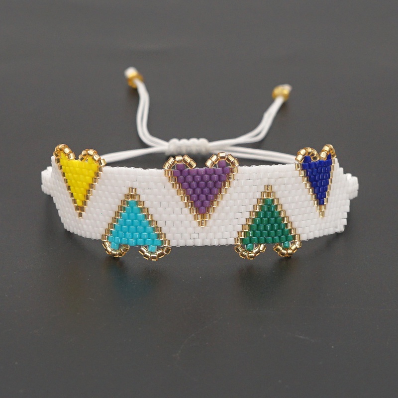 fashion love heart beaded bracelet  NHGW306352